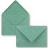 100 Eucalyptus-Green Vintage Kraft Paper Folding Cards with Envelopes and Inserts, DIN A5 view 3