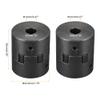 sourcing map Flexible Shaft Coupling, 12 mm to 12 mm, 52 mm L × 44.5 mm OD view 2