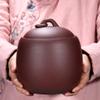 Personalized Funeral Urn for Human Ashes, Adult Memorial Urn for Mom or Dad, Decorative Box (Purple Mud) view 4