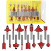 15-Piece 1/4-Inch Router Bit Set for Woodworking, 6.35 mm Shank view 2