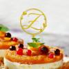 Personalized Gold Monogram L Cake Topper view 2