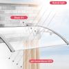 Transparent Polycarbonate Door Awning with Aluminum Frame, 60 x 280 cm view 4