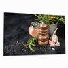 Wallario Glass Stovetop Cover/Splash Guard, 1-Piece, 80 x 52 cm, 13 mm Feet, Salt & Pepper with Garlic and Rosemary view 1