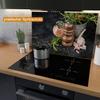 Wallario Glass Stovetop Cover/Splash Guard, 1-Piece, 80 x 52 cm, 13 mm Feet, Salt & Pepper with Garlic and Rosemary view 3