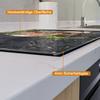 Wallario Glass Stovetop Cover/Splash Guard, 1-Piece, 80 x 52 cm, 13 mm Feet, Salt & Pepper with Garlic and Rosemary view 4