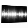 Wallario Glass Stove Cover/Splash Guard, 80 x 52 cm, Musical Notes in Black and White view 1