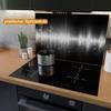 Wallario Glass Stove Cover/Splash Guard, 80 x 52 cm, Musical Notes in Black and White view 3