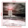 Wallario Glass Cooktop Cover/Splash Guard, 52 x 60 cm, Lighthouse in Stormy Seas view 2