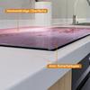 Wallario Glass Cooktop Cover/Splash Guard, 80 x 52 cm, Pink Flamingos at Sunset view 4