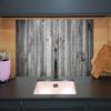 Wallario Glass Stove Cover/Splash Guard, 1-Piece, 90 x 52 cm, Light Gray Wood Panel Texture view 3