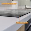 Wallario Glass Stove Cover/Splash Guard, 1-Piece, 90 x 52 cm, Light Gray Wood Panel Texture view 4