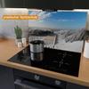 Wallario Glass Stove Cover/Splash Guard, 80 x 52 cm, Black-and-White Beach Path Design view 3