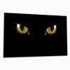 Wallario Glass Cooktop Cover/Splash Guard, 1-Piece, 90 x 52 cm, Yellow Cat Eyes at Night view 1