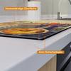 Wallario Glass Stove Cover/Splash Guard, 1-Piece, 90 x 52 cm, with 8 mm Feet, for Ceramic and Induction Cooktops, Antique Vintage Car in Sepia, Front View view 4