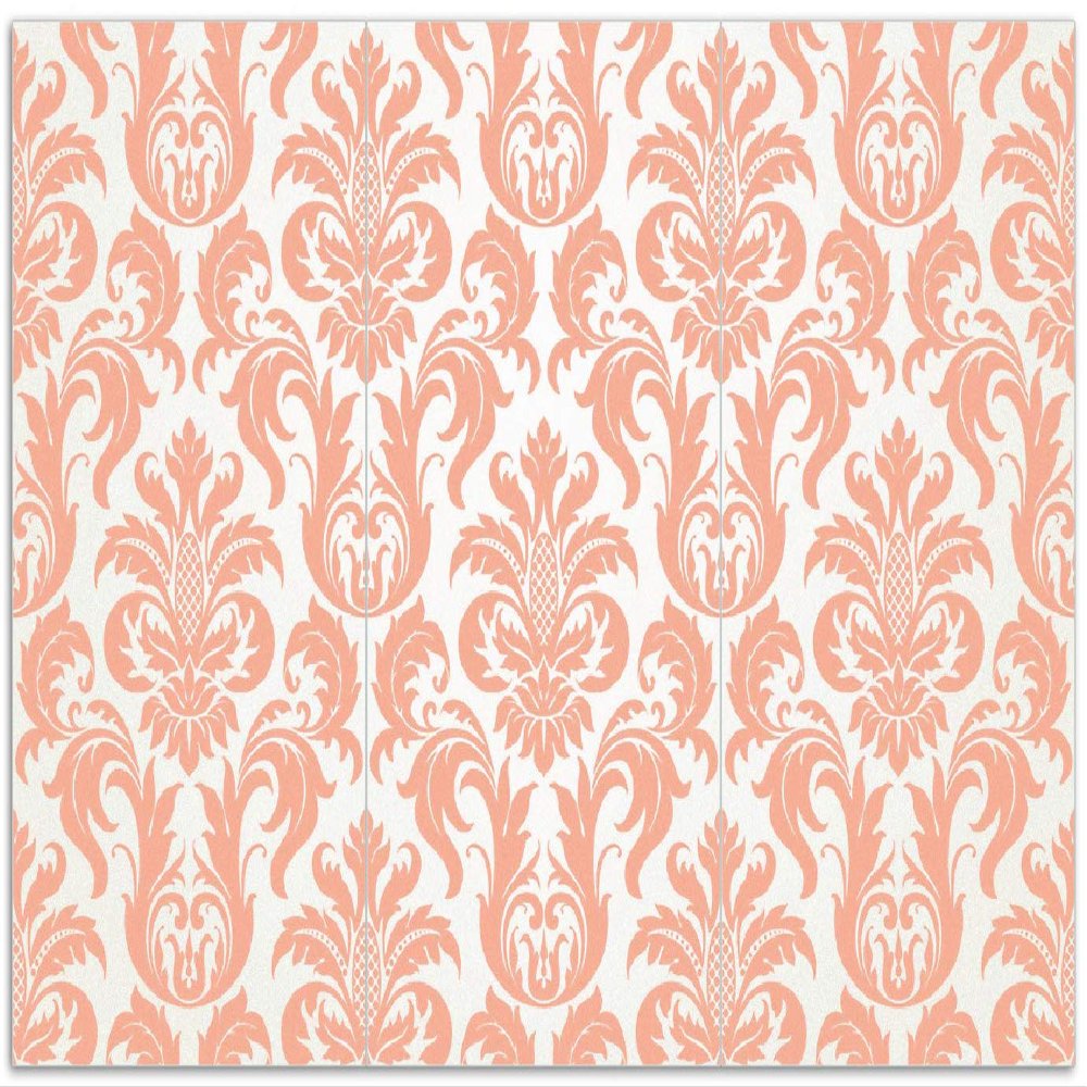 Wallario Glass Stove Cover, 3-Piece, 90 x 52 cm, Royal Scrollwork