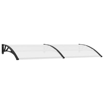 Door Canopy Lean-to Awning 240 x 100 cm, Polycarbonate Sheets with ABS Brackets