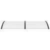 Door Canopy Lean-to Awning 240 x 100 cm, Polycarbonate Sheets with ABS Brackets view 2