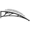 Door Canopy Lean-to Awning 240 x 100 cm, Polycarbonate Sheets with ABS Brackets view 3