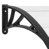 Door Canopy Lean-to Awning 240 x 100 cm, Polycarbonate Sheets with ABS Brackets view 4