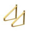 Heavy-Duty Iron Shelf Brackets, 2-Pack, Gold, 8 in (20 cm) view 1