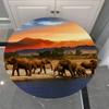 Morbuy Round Elastic Tablecloth, Elephant Print, Water-Resistant, Washable, 170 cm view 3