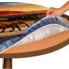 Morbuy Round Elastic Tablecloth, Elephant Print, Water-Resistant, Washable, 170 cm view 4