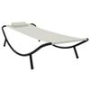 INLIFE Outdoor Daybed Cream 200 x 90 cm Steel view 1