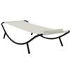 INLIFE Outdoor Daybed Cream 200 x 90 cm Steel view 2