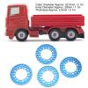 Buachois 4-Piece 1.9-Inch Aluminum Alloy Outer Beadlock Ring Rim Set for 1/10 RC Crawler, Blue view 2