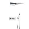 CHEWYNP Brass Chrome Rainfall Shower System, Fixed Base view 1
