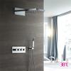 CHEWYNP Brass Chrome Rainfall Shower System, Fixed Base view 2