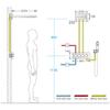 CHEWYNP Brass Chrome Rainfall Shower System, Fixed Base view 3