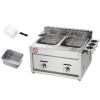 XUETAO Commercial Gas Fryer, 12-L Countertop Basket, Stainless Steel, for Restaurants and Fries, with Seasoning Tray view 1