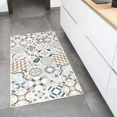 Nazar Kitchen Rug, Machine Washable, Brown 755, 80 x 150 cm