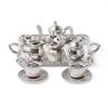 Odoria 1:12 Miniature Dollhouse Tea Set, Silver view 1