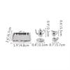 Odoria 1:12 Miniature Dollhouse Tea Set, Silver view 4