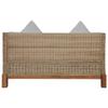Natural Rattan 2-Seater Patio Sofa with Cushions view 3
