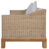 Natural Rattan 2-Seater Patio Sofa with Cushions view 4