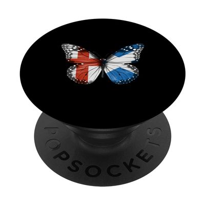 English Scottish Flag Butterfly PopSockets with Interchangeable PopGrip