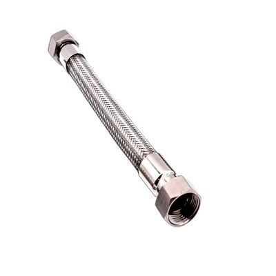 YONGERN Stainless Steel Bathroom Toilet Plumbing Hose with Corrugated Pipe, 1/8, 1/4, 3/8, 1/2, 3/4, 1, 1-1/4, 2 in (Color: 3/8 in, Size: 100 cm)