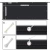 NKADNB Balcony Privacy Screen, 125 x 650 cm, Black view 3