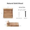 NIUBEST Small Floating Shelves, 5 in, Wall-Mounted, Set of 3, Rustic Paulownia Wood, Carbonized Black view 4