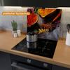 Wallario Glass Stove Cover/Splash Guard, 1-Piece, 60 x 52 cm, for Ceramic and Induction Cooktops, Exotic Spices on a Wooden Table view 3