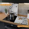 Wallario Glass Stove Cover/Splash Guard, 2-Piece, 80 x 52 cm, Butterfly Scrollwork view 3