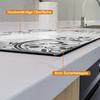 Wallario Glass Stove Cover/Splash Guard, 2-Piece, 80 x 52 cm, Butterfly Scrollwork view 4