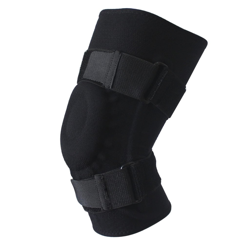 LTLCLZ 1-Piece Knee Brace, Compression Sleeve with Side Stabilizers and Patella Gel for Knee Pain Recovery from Meniscus Injuries, Black, XL