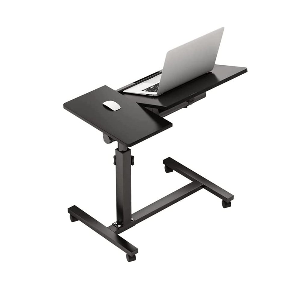 RHXWFDG Multifunctional Adjustable Overbed Table with Wheels