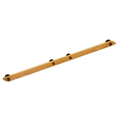 Lsoiup Wooden Handrail with Metal Brackets for Indoor and Outdoor Stairs