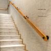 Lsoiup Wooden Handrail with Metal Brackets for Indoor and Outdoor Stairs view 4