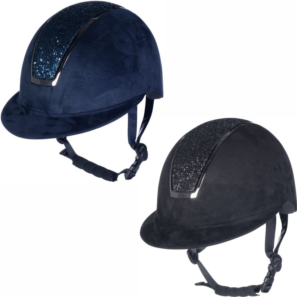 HKM Unisex Adult Shield Sparkle Riding Helmet, Black, S
